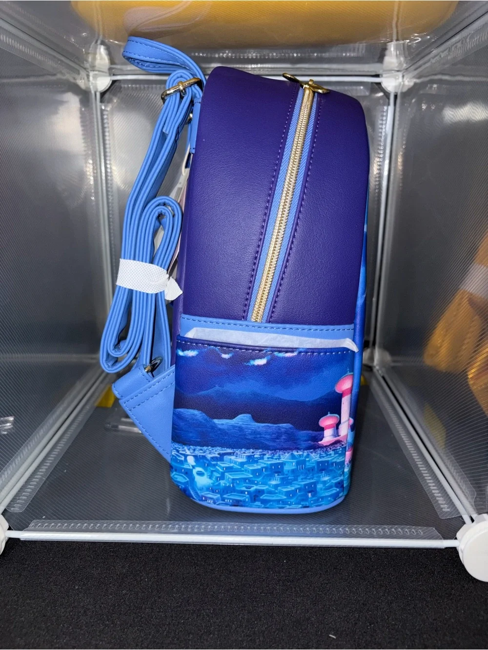 Loungefly Blue Purple Aladdin & Jasmine Moonlight Backpack